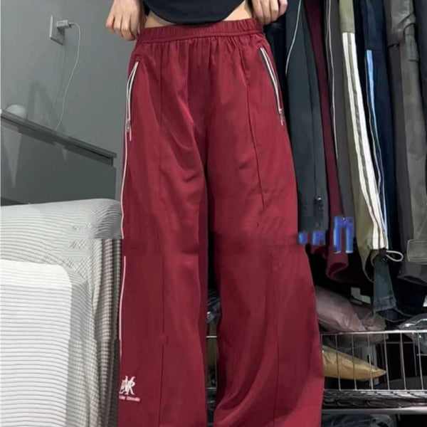 Side Zipper Sports Pants Women's Loose Casual Pants-Womens 2024 March-Zishirts