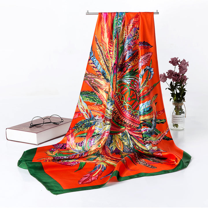 Women's Silk Scarf Multi-functional Small Silk Satin Shawl-Scarves & Wraps-Zishirts