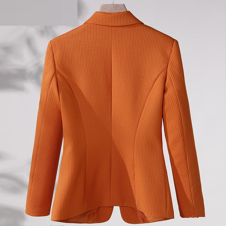 Women's Casual Solid Color Suit Collar Jacket-Jackets-Zishirts