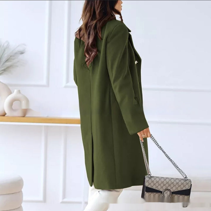 Simple Double Breasted Woolen Coat For Women-Jackets-Zishirts