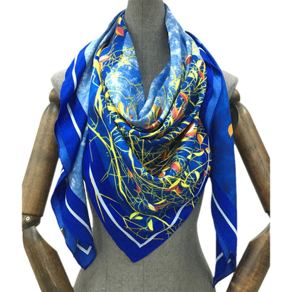 Reflection Tree Printing Decoration Headscarf Sun Protection-Scarves & Wraps-Zishirts