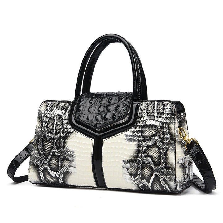 Women's Handbag Vintage Snake Pattern-Women's Bags-Zishirts