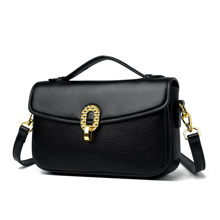Portable Lock Fashion Simple Shoulder Bag-Women's Bags-Zishirts