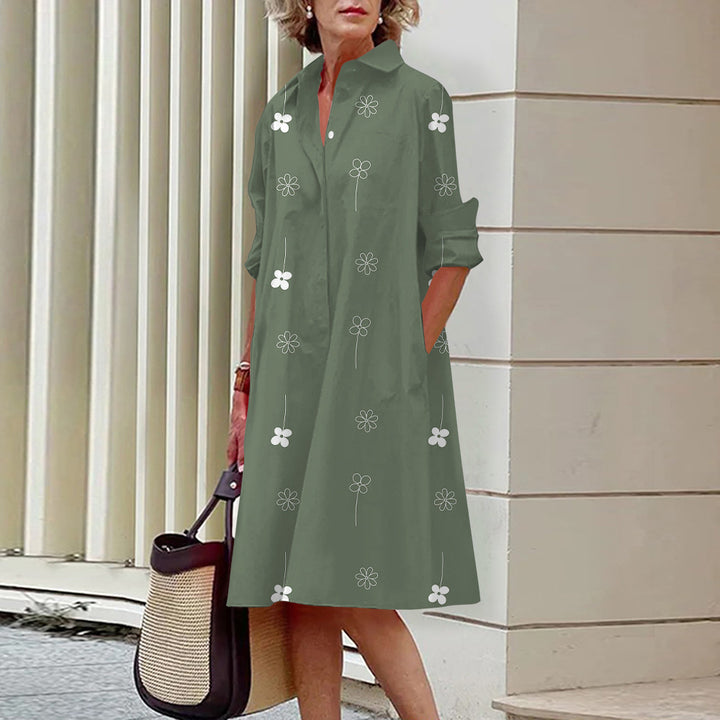 3D Digital Printing Casual Loose Women's Shirt Dress-Womens 2024 March-Zishirts