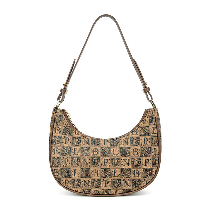 Niche Retro Alphabet Jacquard Shoulder Bag-Women's Bags-Zishirts