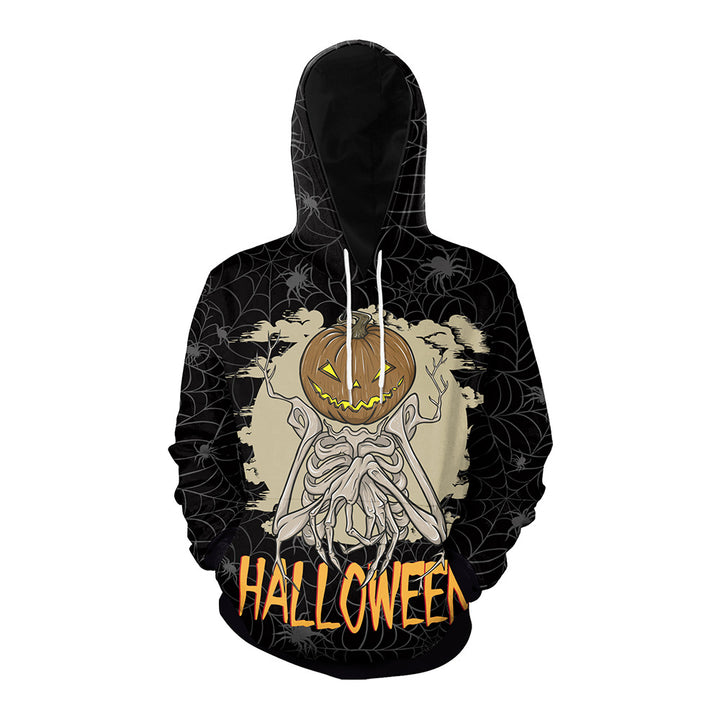 Women's Halloween Couple Loose Hooded Sweater-Suits & Sets-Zishirts