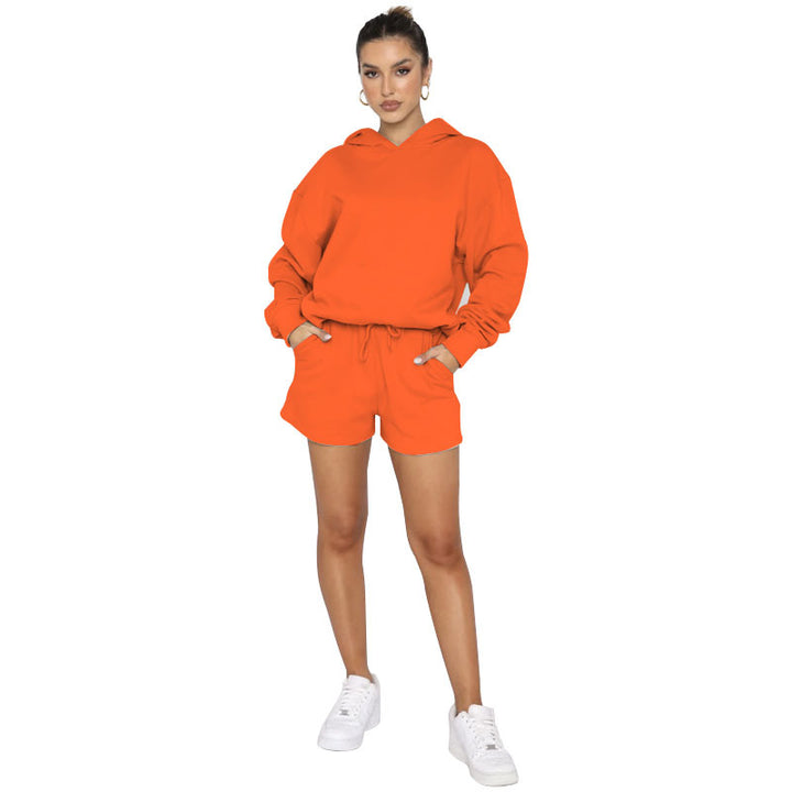 Solid Color Pullover Hooded Long Sleeves Sweater For Women-Women's Outerwear 2023-Zishirts