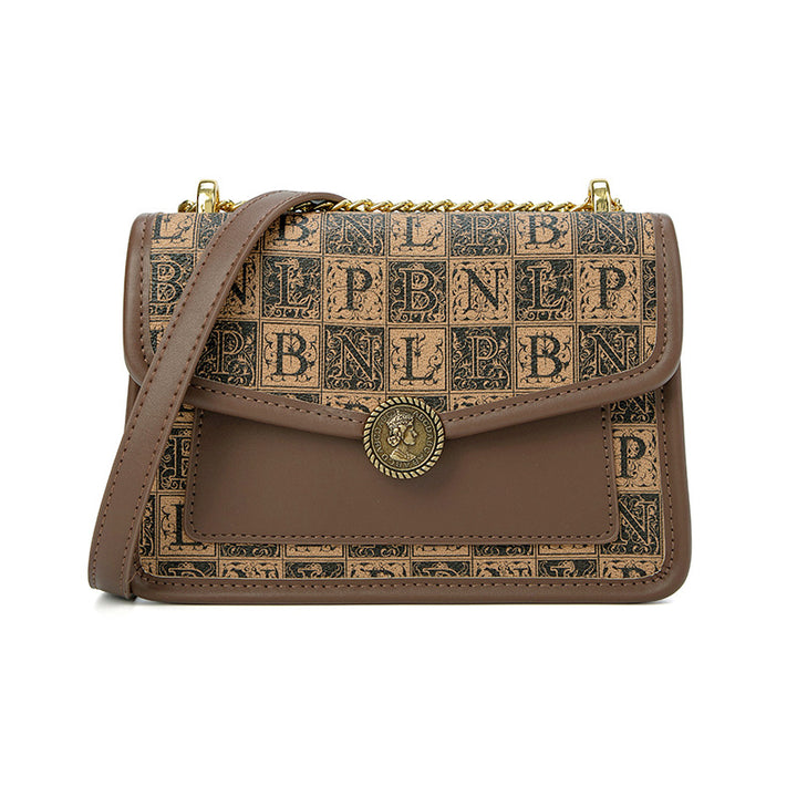 Printed Letter Fashion Chain Crossbody Bag-Women's Bags-Zishirts