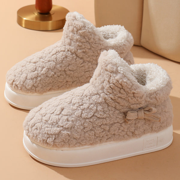 Thickened Fleece-lined Winter Cotton Shoes Indoor And Outdoor-Womens Footwear-Zishirts