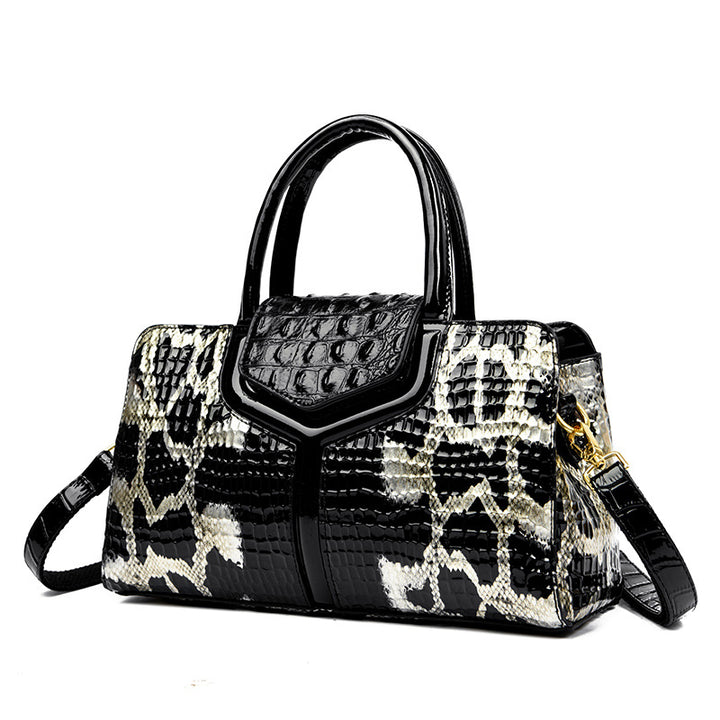 Women's Handbag Vintage Snake Pattern-Women's Bags-Zishirts