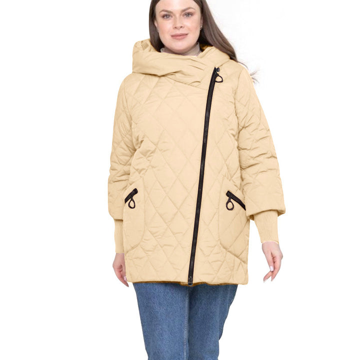 Women's Quilted Cotton Coat Mid-length Winter Clothing Coat-Jackets-Zishirts