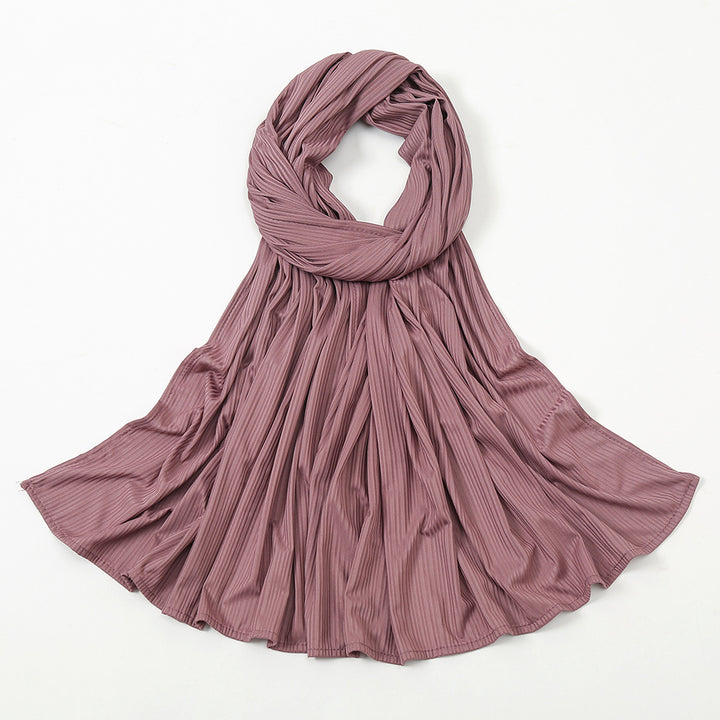 Women's Knitted Thread Cotton Striped Solid Color Scarf-Scarves & Wraps-Zishirts