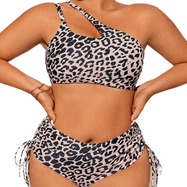 Swimsuit Leopard Print Fashion Plus Size Bikini Swimsuit-0-Zishirts