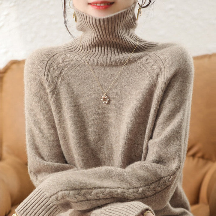 Women's Turtleneck Pullover Japanese Style-Suits & Sets-Zishirts