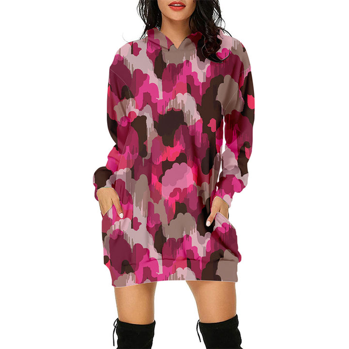 3d Sweater Dress Hooded Digital Printing-Lady Dresses-Zishirts