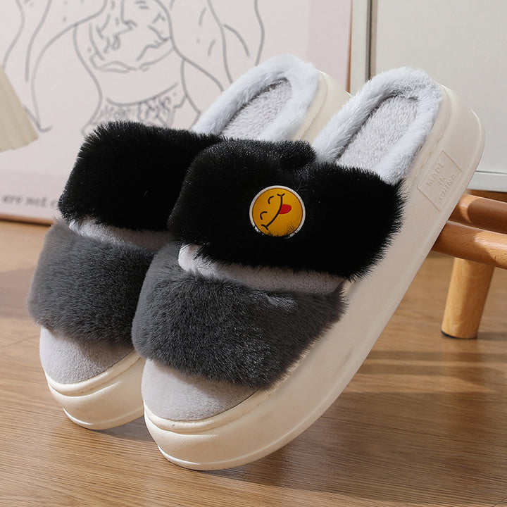 Thermal Cotton Slippers Cute Cartoon Winter Thickening-Womens Footwear-Zishirts