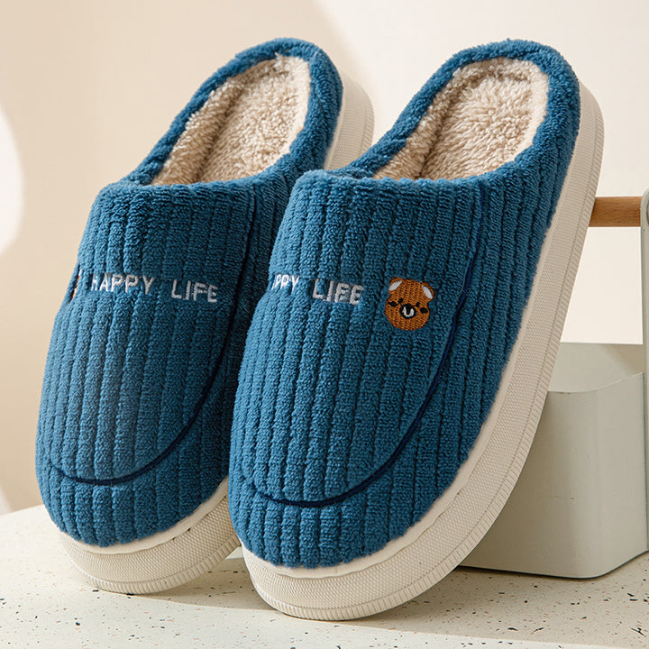 Cotton Slippers Women's Non-slip Platform Interior Home-Womens Footwear-Zishirts