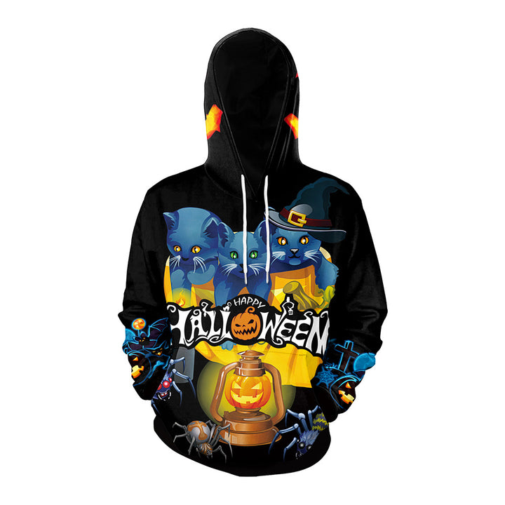 Women's Halloween Couple Loose Hooded Sweater-Suits & Sets-Zishirts