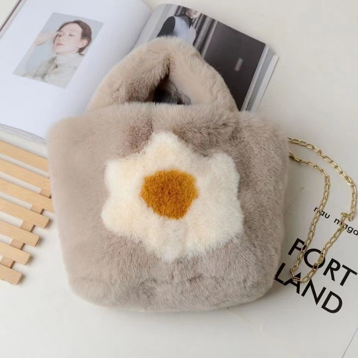 Women's Fashion All-match Plush One-shoulder Crossbody Handbag-Women's Bags-Zishirts