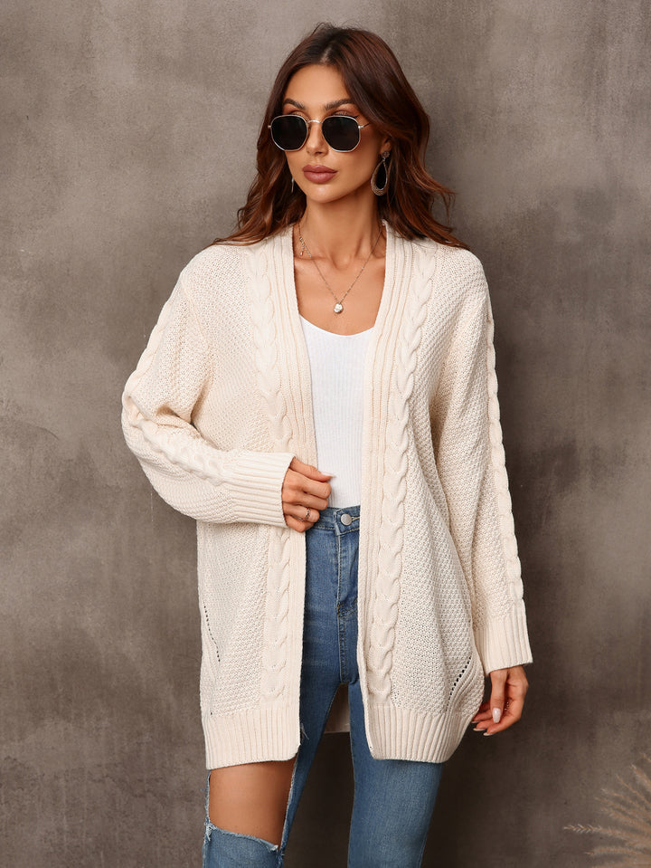 Autumn And Winter New Women's Cardigan Irregular Sweater Hollow Out Sweater Coat-Womens 2024 March-Zishirts