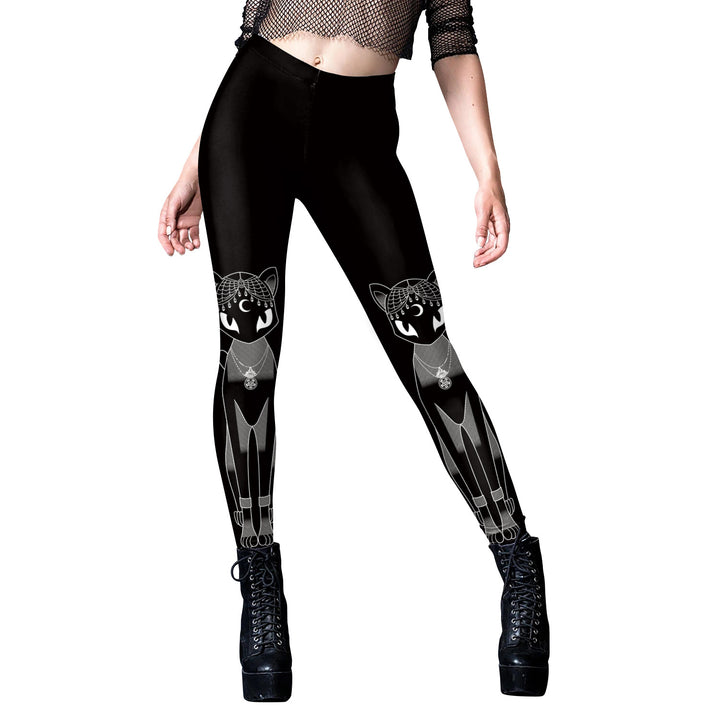 Women's Gothic Style Printed Yoga Tight Fitness Leggings-Women's Outerwear 2023-Zishirts