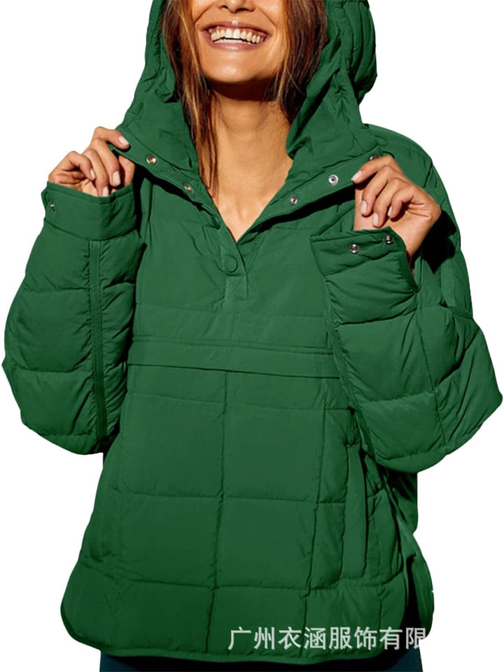 Warm Hoodie Down Jacket Women-Jackets-Zishirts