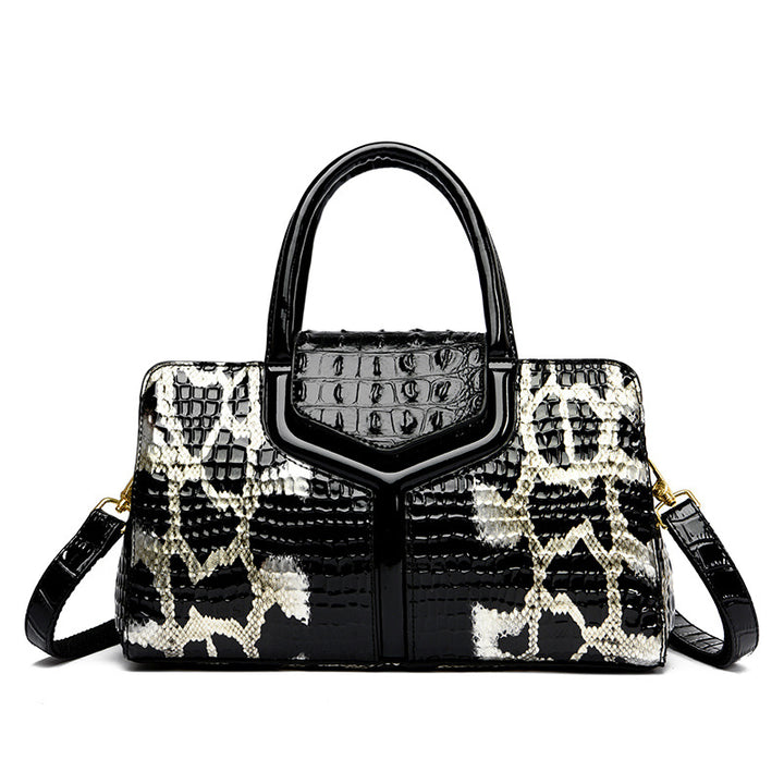 Women's Handbag Vintage Snake Pattern-Women's Bags-Zishirts