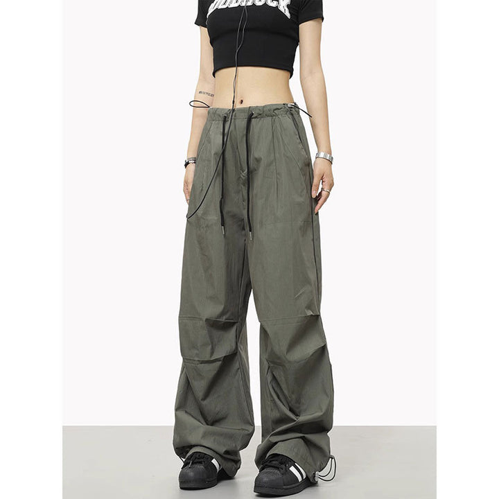 Drawstring Elastic Waist Casual Charging Sports Trousers-Womens 2024 March-Zishirts