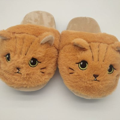 Cute Cartoon Coffee Cat Half Slippers-Womens Footwear-Zishirts