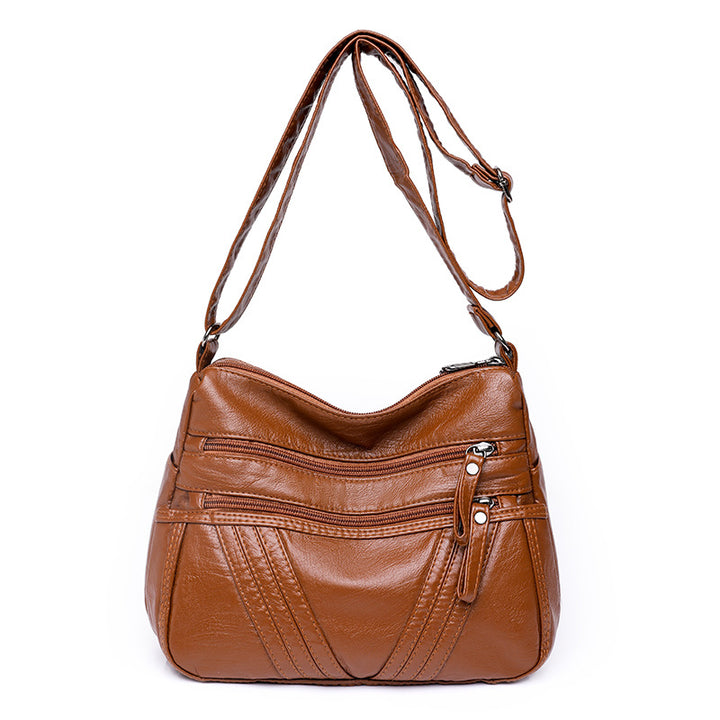 Women's Fashion Casual Crossbody Soft Leather Multi-pocket Shoulder Bag-Women's Bags-Zishirts