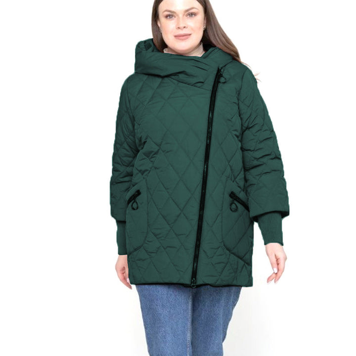 Women's Quilted Cotton Coat Mid-length Winter Clothing Coat-Jackets-Zishirts