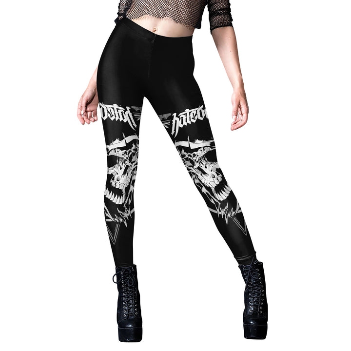 Women's Gothic Style Printed Yoga Tight Fitness Leggings-Women's Outerwear 2023-Zishirts