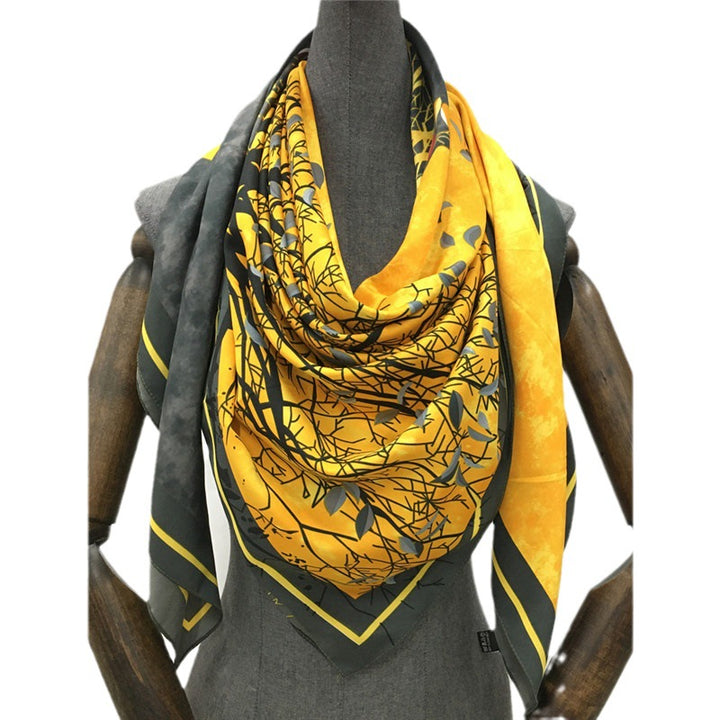 Reflection Tree Printing Decoration Headscarf Sun Protection-Scarves & Wraps-Zishirts