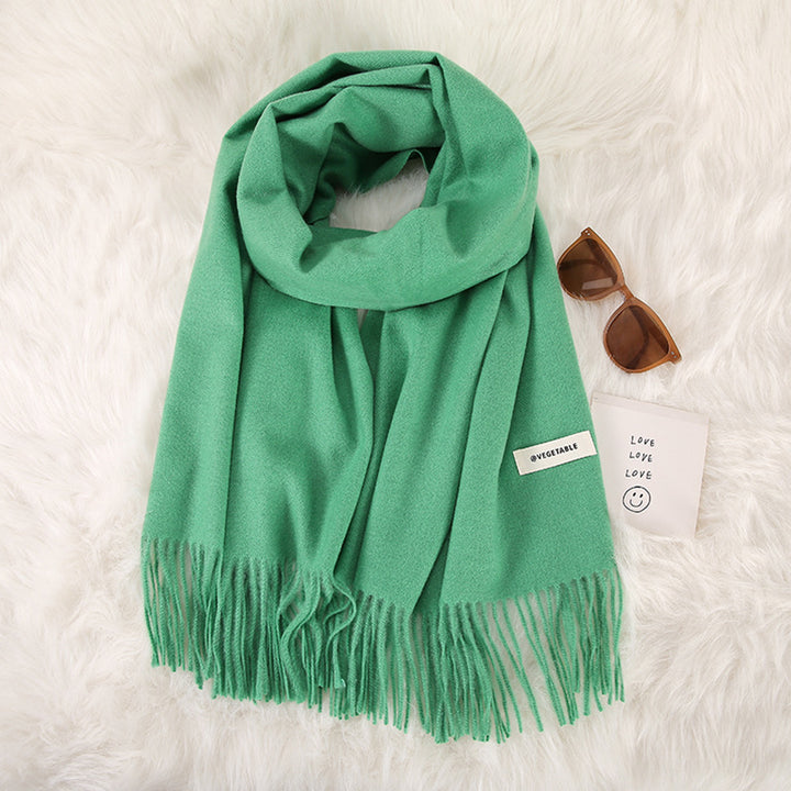 Women's Fashionable All-match Cashmere Tassel Double-sided Scarf-Scarves & Wraps-Zishirts