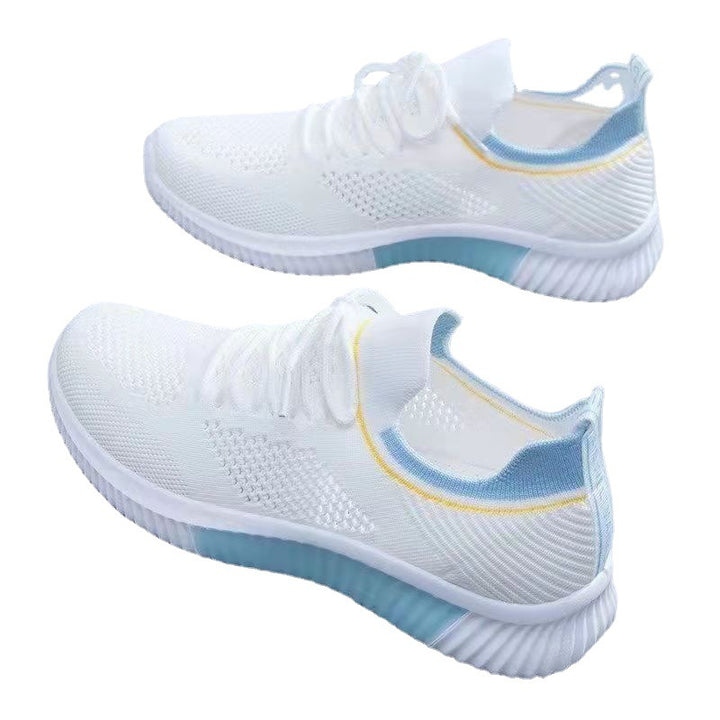 Flyknit Breathable White Shoes Summer Mesh-Womens Footwear-Zishirts