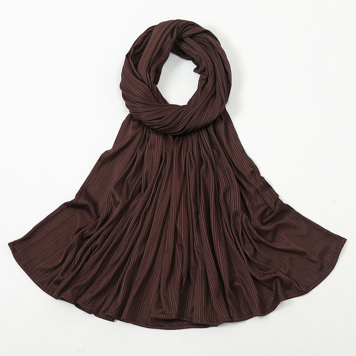 Women's Knitted Thread Cotton Striped Solid Color Scarf-Scarves & Wraps-Zishirts