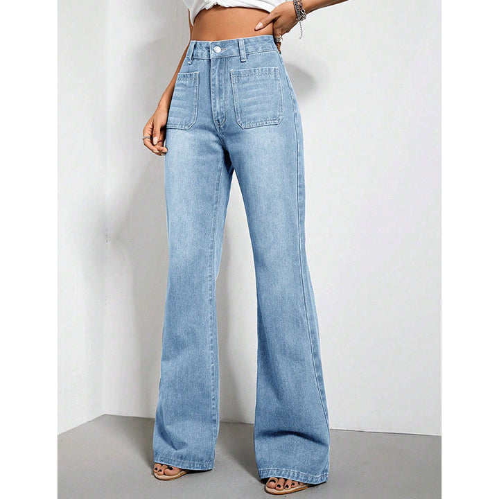 Women's Loose High Waist Denim Trousers-0-Zishirts