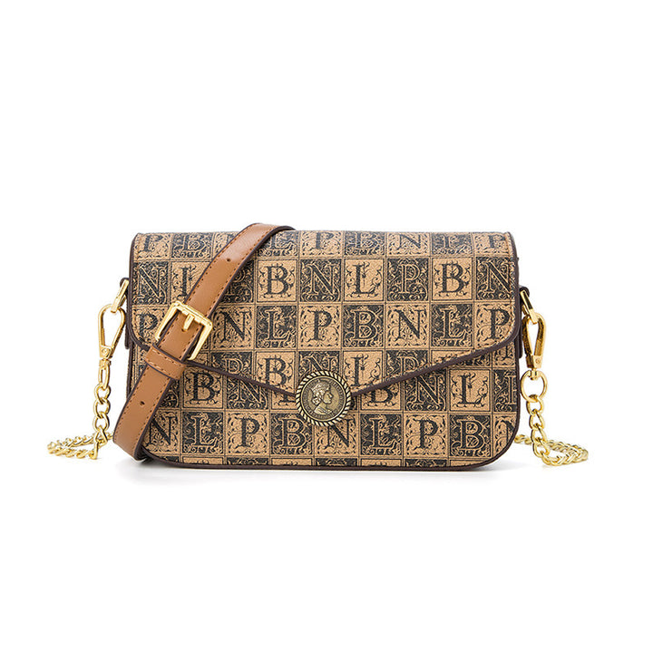 Women's Printed Chain Shoulder Messenger Bag-Women's Bags-Zishirts