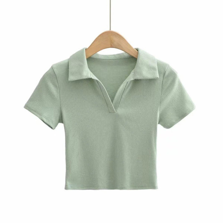 Short-sleeved Women's Summer T-shirt Slim Fit Slimming-Blouses & Shirts-Zishirts
