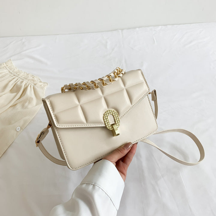 Women's Fashion Leisure Chain Portable Lock Shoulder Messenger Bag-Women's Bags-Zishirts