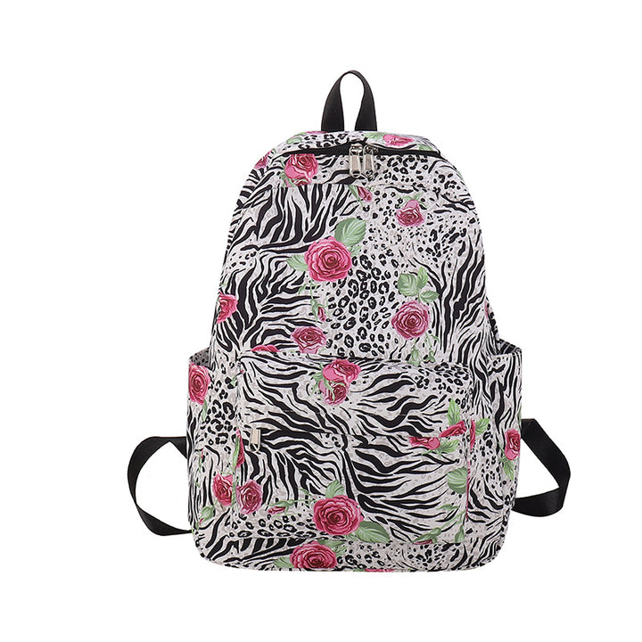 Leisure Schoolbag Women's Backpack Graffiti Color Matching Lightweight-Women's Bags-Zishirts