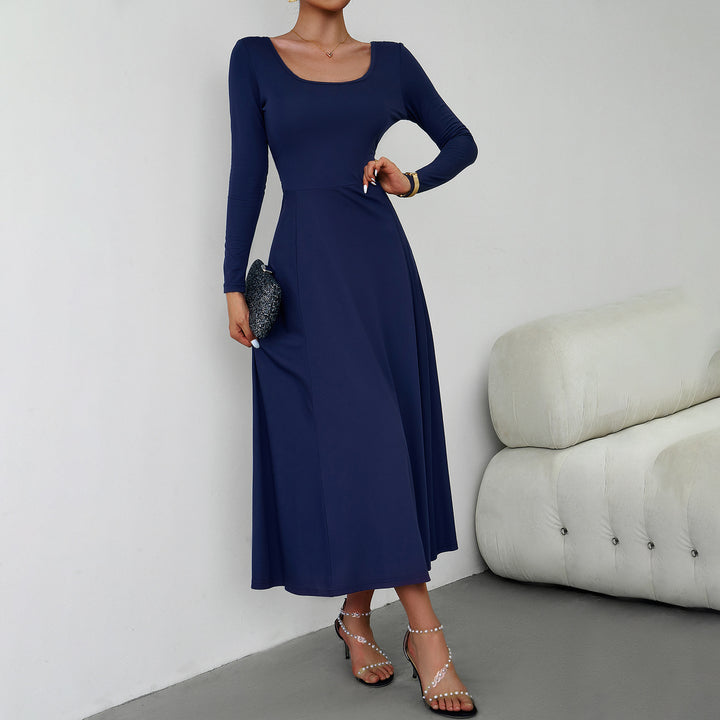 Women's Fashionable Elegant Waist-controlled Long Sleeves Dress-Lady Dresses-Zishirts