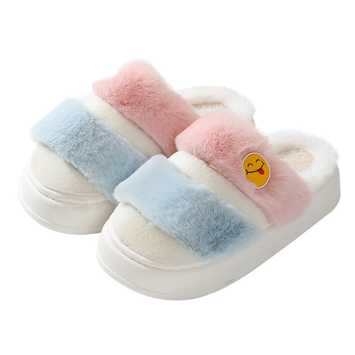 Thermal Cotton Slippers Cute Cartoon Winter Thickening-Womens Footwear-Zishirts