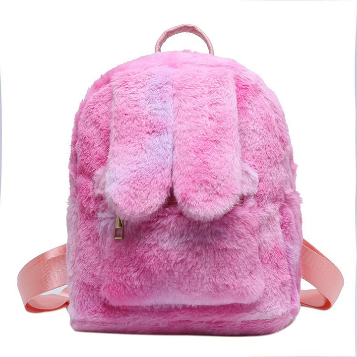 Women's Fashion Plush Cute Rabbit Ears Backpack-Women's Bags-Zishirts