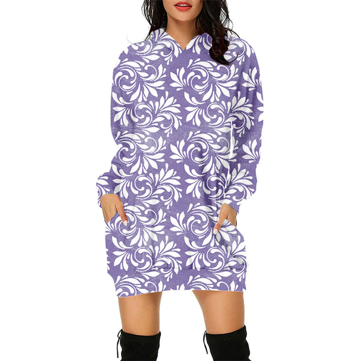 3d Sweater Dress Hooded Digital Printing-Lady Dresses-Zishirts