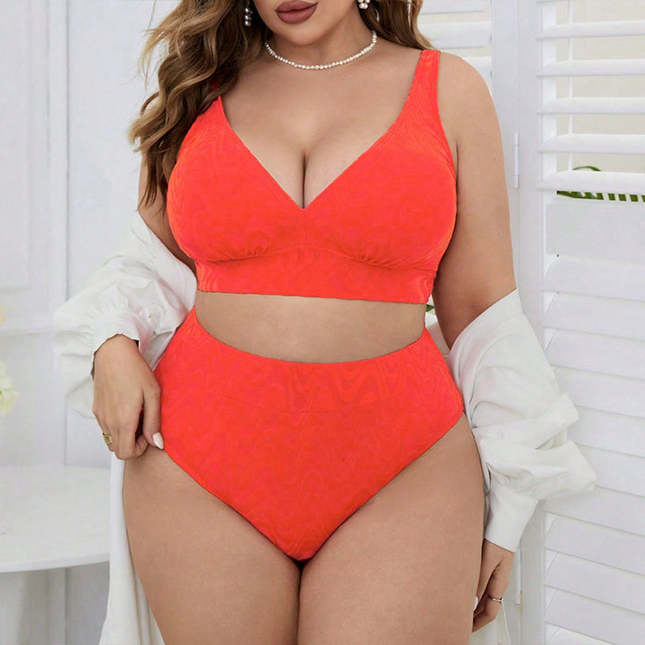 Women's Halter Strap Plus Size Split Bikini-0-Zishirts