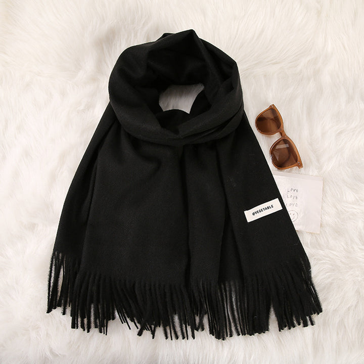 Women's Fashionable All-match Cashmere Tassel Double-sided Scarf-Scarves & Wraps-Zishirts