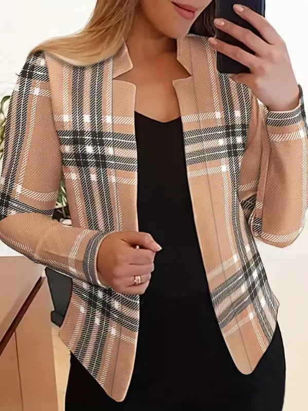 Women's Long Sleeved Shirt Suit Jacket-0-Zishirts