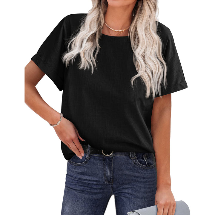 Women's Shirt Short-sleeved Cotton And Linen Top-Women's Outerwear 2023-Zishirts