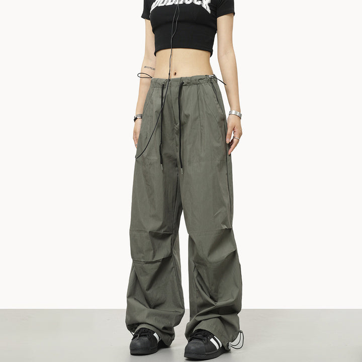 Drawstring Elastic Waist Casual Charging Sports Trousers-Womens 2024 March-Zishirts